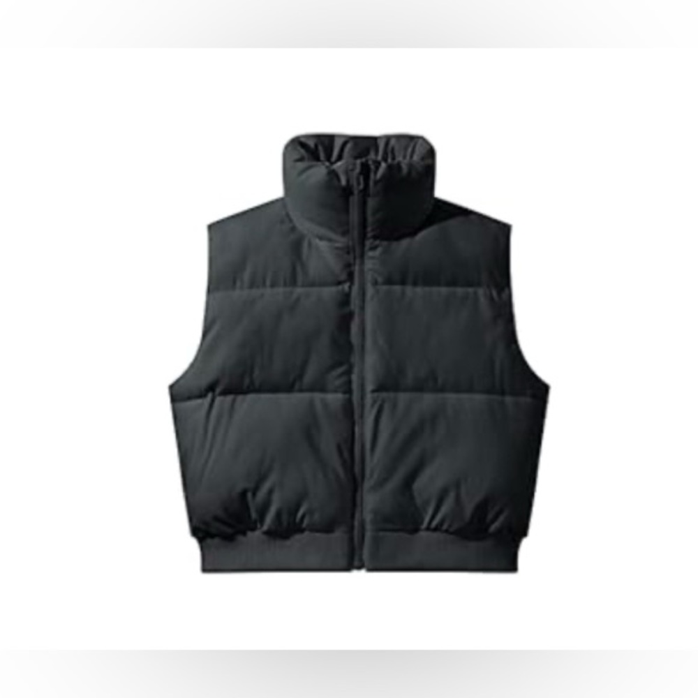 Black Casual Women's Zip Up Crop Vest  XL BNWT